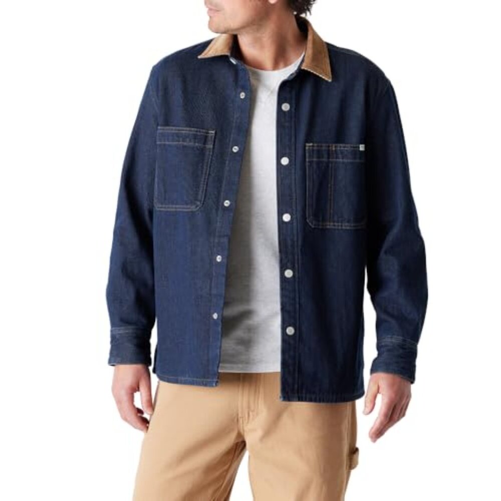 NWT Levi Strauss Signature Gold Men's Flannel-Lined Snap Shirt Jacket SZ SMALL